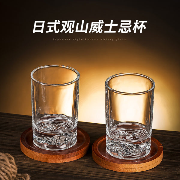 Guanshan whiskey transparent wine glass light luxury household glass wine set cup creative beer cup can be printed LOGO