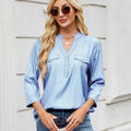 European and american cross-border e-commerce  women's spring/summer new arrivals:  &  casual loose-fit denim-look long shirt