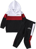Kids' boys' clothing set: plaid bear hoodie and patchwork pants - autumn/winter collection