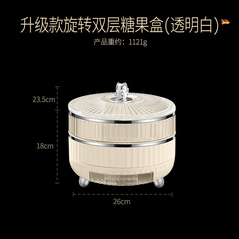 Creative candy box Snack box Grid with lid Living room Fruit plate Snack platter Melon seeds Happy candy Dried fruit storage box