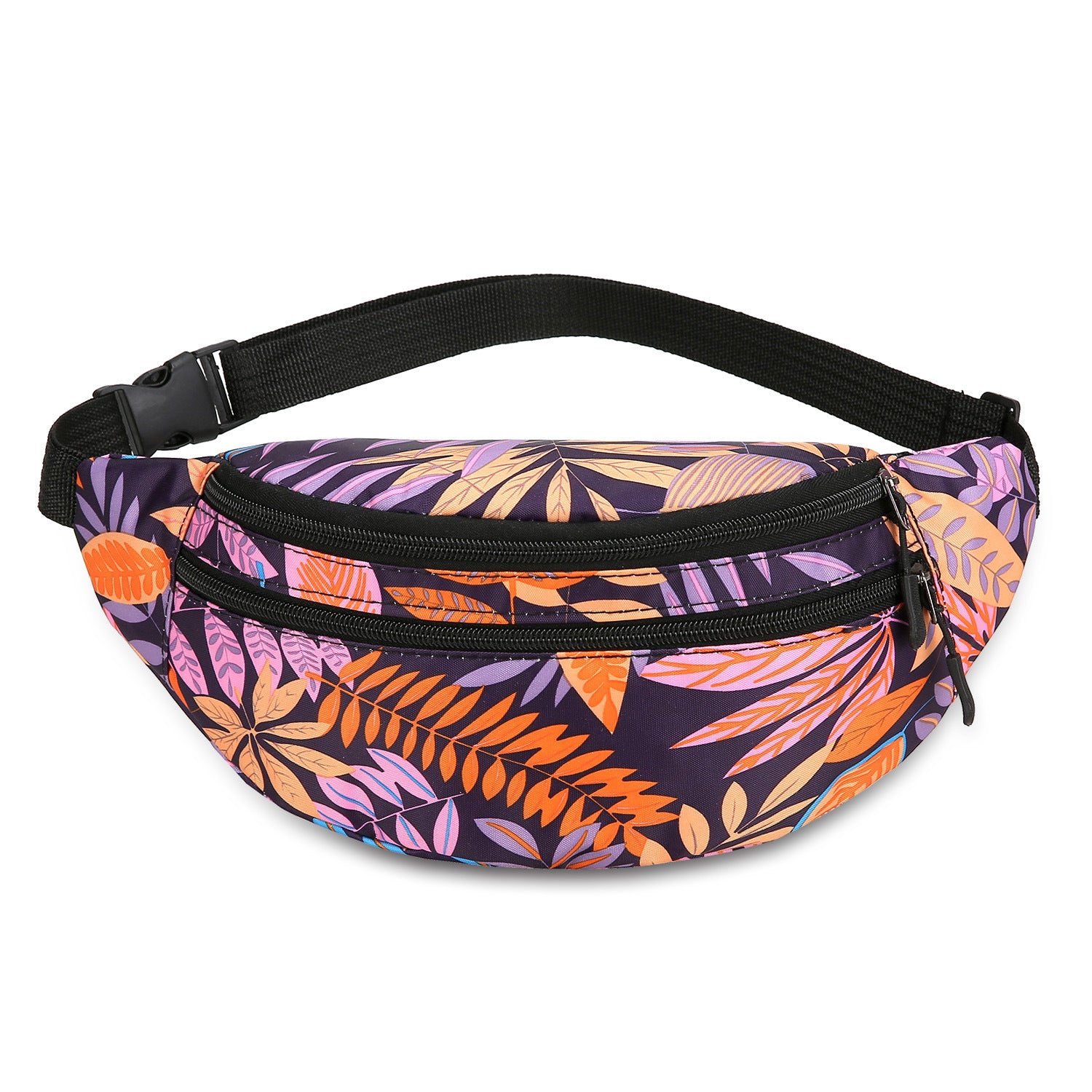 New fanny pack, women's mobile phone bag, casual messenger bag, printed close-fitting stall, wallet, travel backpack.