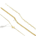 New arrival: cross-border fashion versatile 26-letter bracelet set - 14k gold plated, lightweight luxury, stackable bracelet jewelry for women