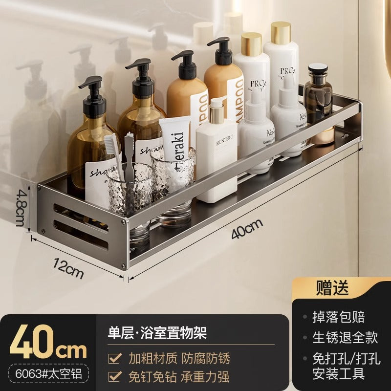 No punching gun ash toilet rack bathroom washstand No punching wall mounted toilet toilet storage rack