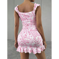 cross-border new women's fashion retro off-shoulder sweet date dress