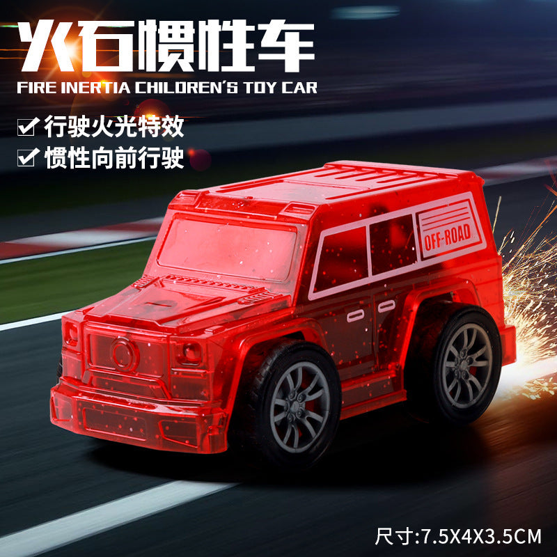 Dropshipping tiktok viral four-wheel drive off-road kids' toy car - hot-selling light-up flint inertia car