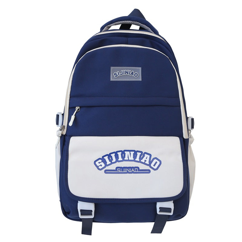 New primary school student handbag, middle school student schoolbag two-piece set, lightweight and large-capacity backpack for grades 1-9