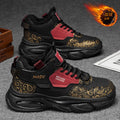 Men's 2025 winter new arrival: trendy, versatile high-top sneakers - youth casual running shoes, height-increasing dad shoes