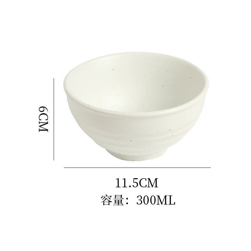 Japanese-style retro ceramic rice bowl - underglaze decoration, high-value design - suitable for restaurants, hotels, home use, and business settings - also ideal as a ceramic dessert bowl