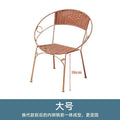 Backrest chair tea armchair rattan circle chair single balcony combination rattan chair table chair stool for homecasual iron art