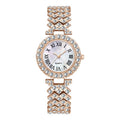 Hot-selling, trendy roman numeral diamond-studded women's watch, quartz movement, bracelet-style wristwatch for women, direct from the manufacturer, in stock