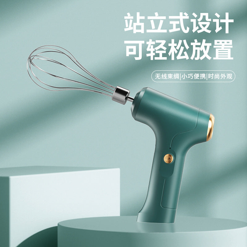 For homebaking wireless handheld electric egg whisk whipped cream mixer kitchen baking gadget egg white whisk
