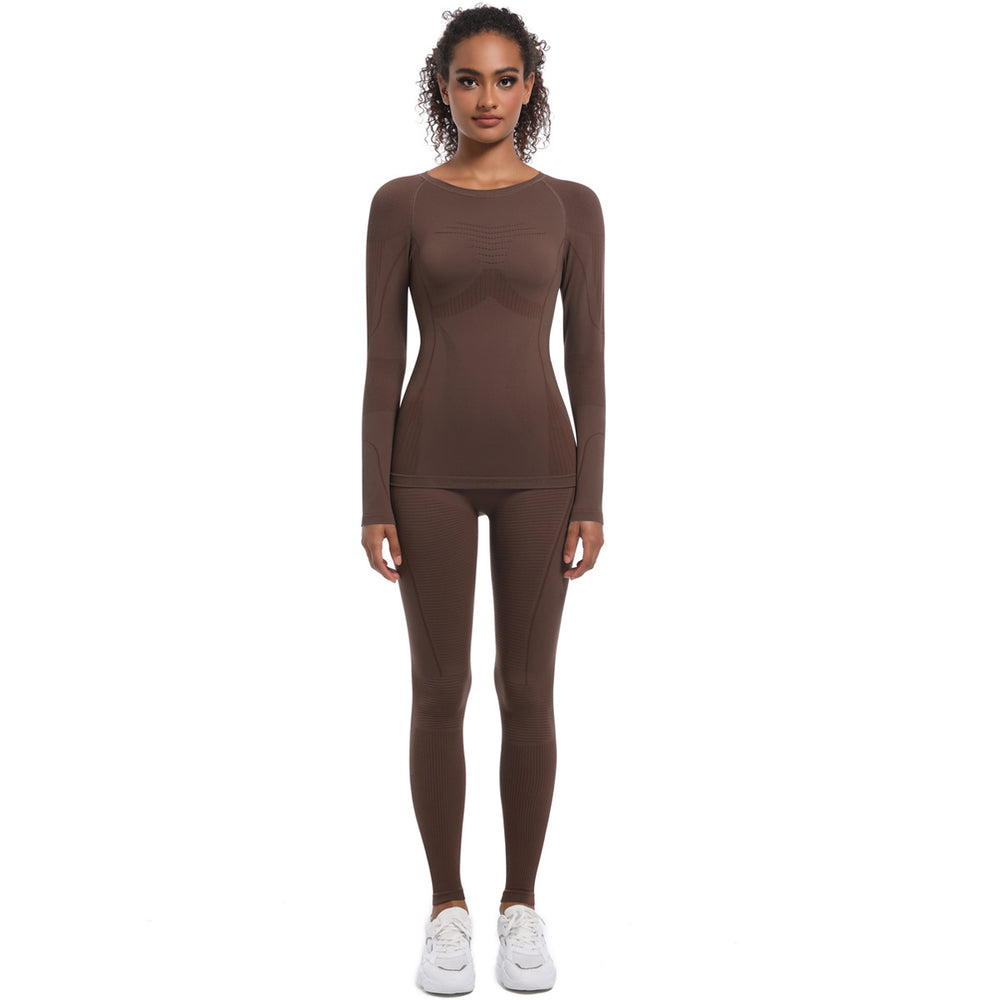 New seamless high-waisted shaping skirt and top set for women - perfect for cross-border e-commerce, skiing, running, cycling, and yoga