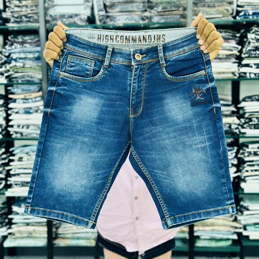 Men's denim shortsjeans men's jeans new half length ripped denim men's pants wholesale