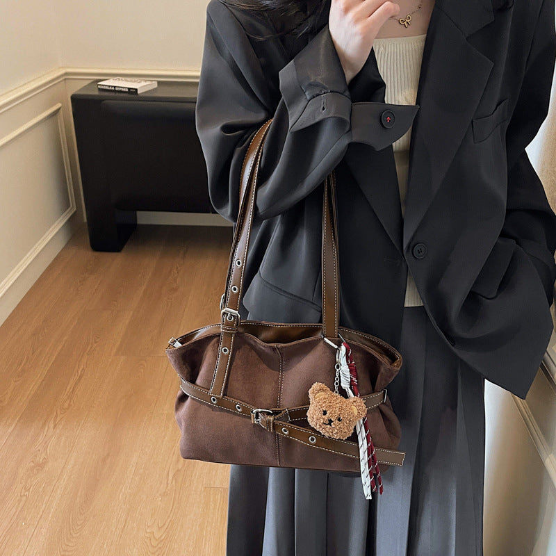 2025 fall/winter new women's bag korean style fashion handbag light luxury elegant underarm bag commuter versatile shoulder bag