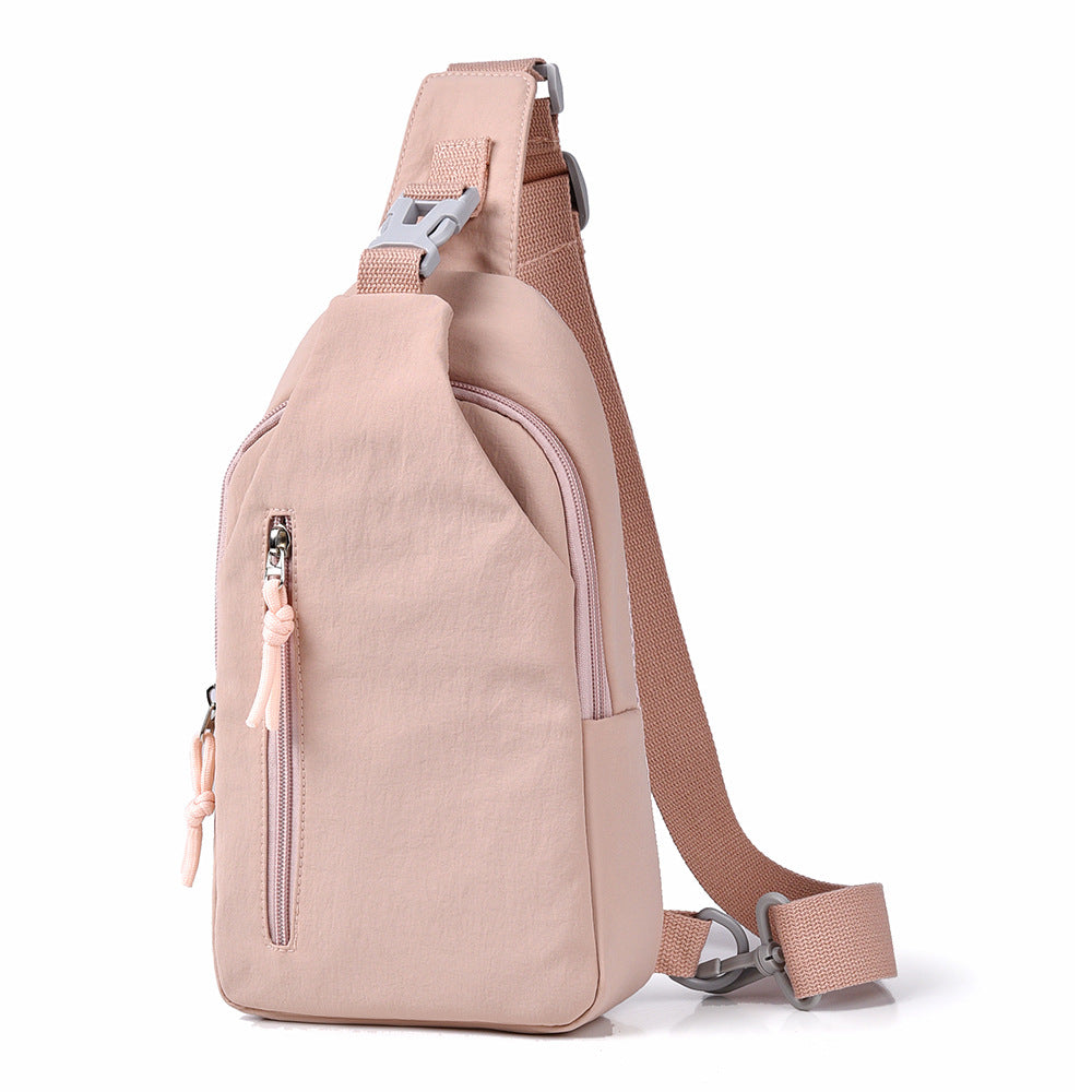 Crossbody bag Women's breast bag Men's casual shoulder Crossbody bag Anti-splashing trend Chest Smart commuter travel cycling bag