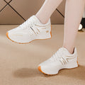 plus size women's shoes new arrival breathable leather sneakers women's korean version thick solecasual soft bottom running dad shoes