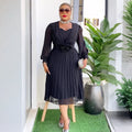 fashionnew arrivalelegantwork clothingpleated skirt   waist slimming looka chiffon dress