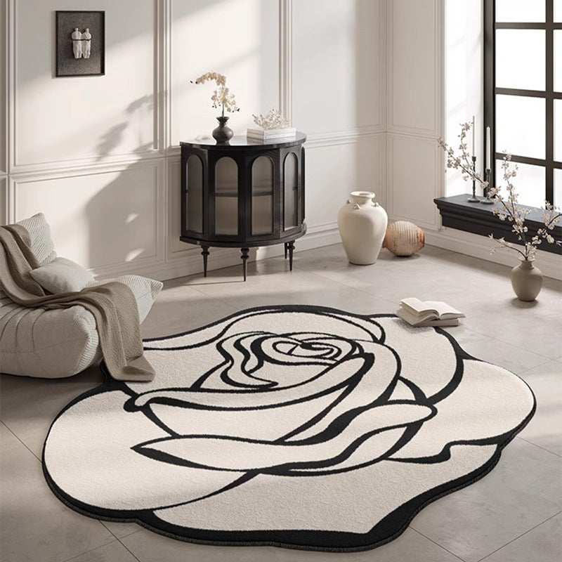 Custom-shaped rug for living room,  new floral floor mat, bedroom bedside waterproof, low-maintenance sofa home decor, premium quality