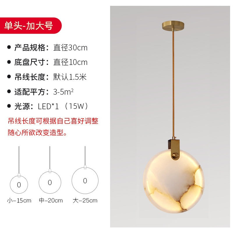 Accessible luxury all-copper spanish marble living room chandelier new chinoiserie round cake restaurant duplex house courtyard rotate staircase