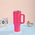 Custom 40oz fourth-generation handle ice tumbler, 304 stainless steel vacuum insulated cup, portable collapsible straw cup
