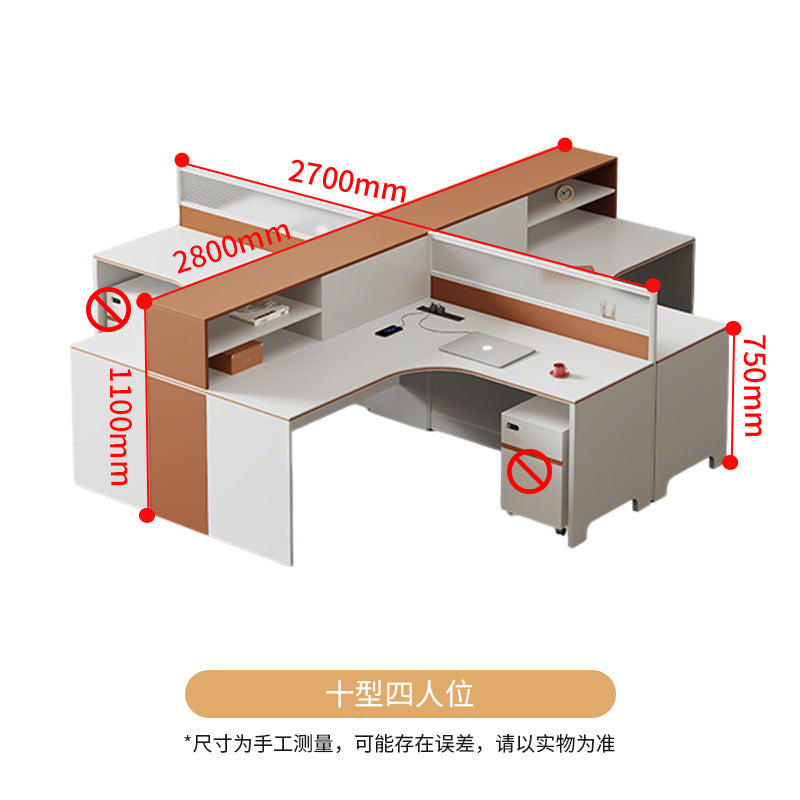 Saint li staff desk employee slot desk card seat casual modern screen financial desk and chair combination