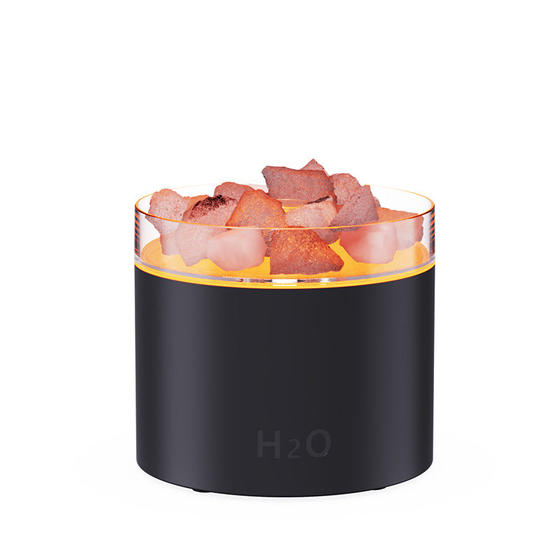Creative salt stone aroma diffuser - add essential oils, home desktop ambient night light, office desk humidifier