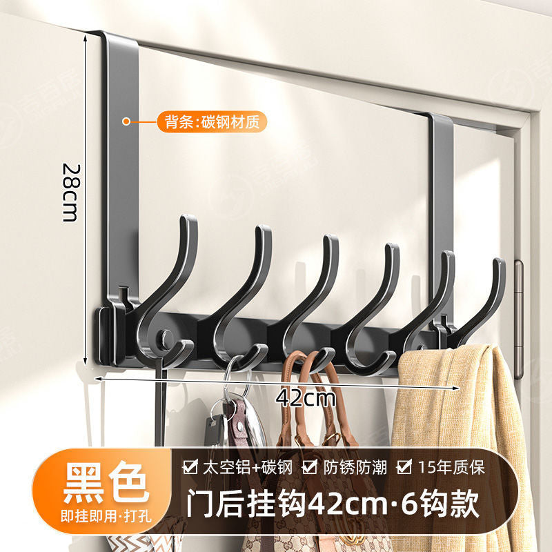 Over-the-door hook wall mount hanger - no drilling required - kitchen & bathroom damage-free storage organizer - clothes hanger & organizer