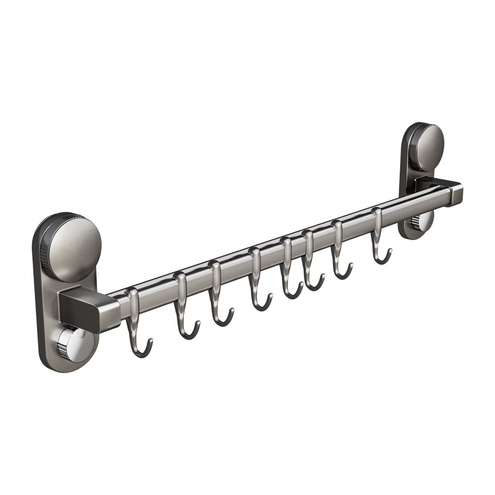 Suction cup kitchen hook, punch-free telescopic hanging rod, pot, spoon, shovel, multi-functional knife holder, wall-mounted storage rack