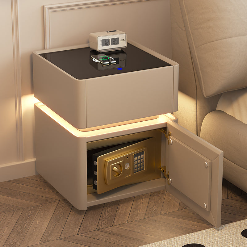 Smart bedside table, safe, integrated simple modern multi-functional home wireless charging, bedroom insurance storage cabinet