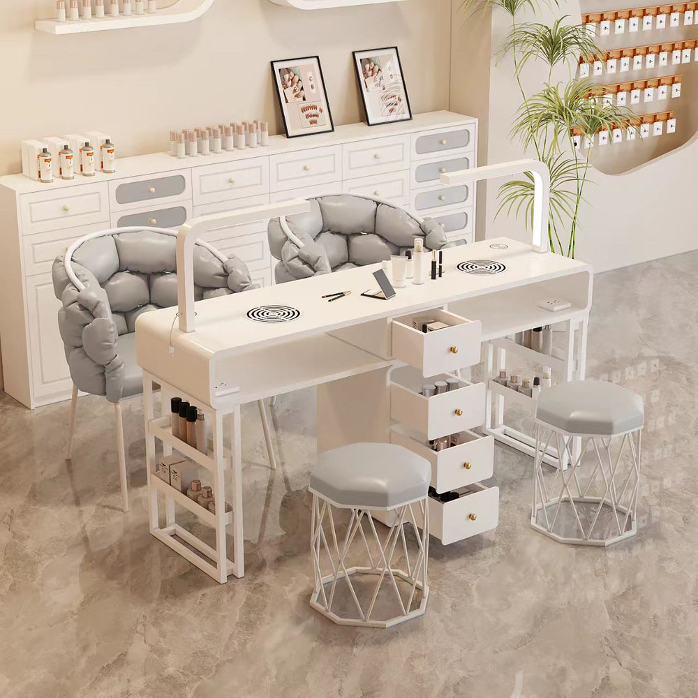 Cute popular scandinavian makeup stool bedroom backrest chair light luxury ins style modern minimalist nail salon
