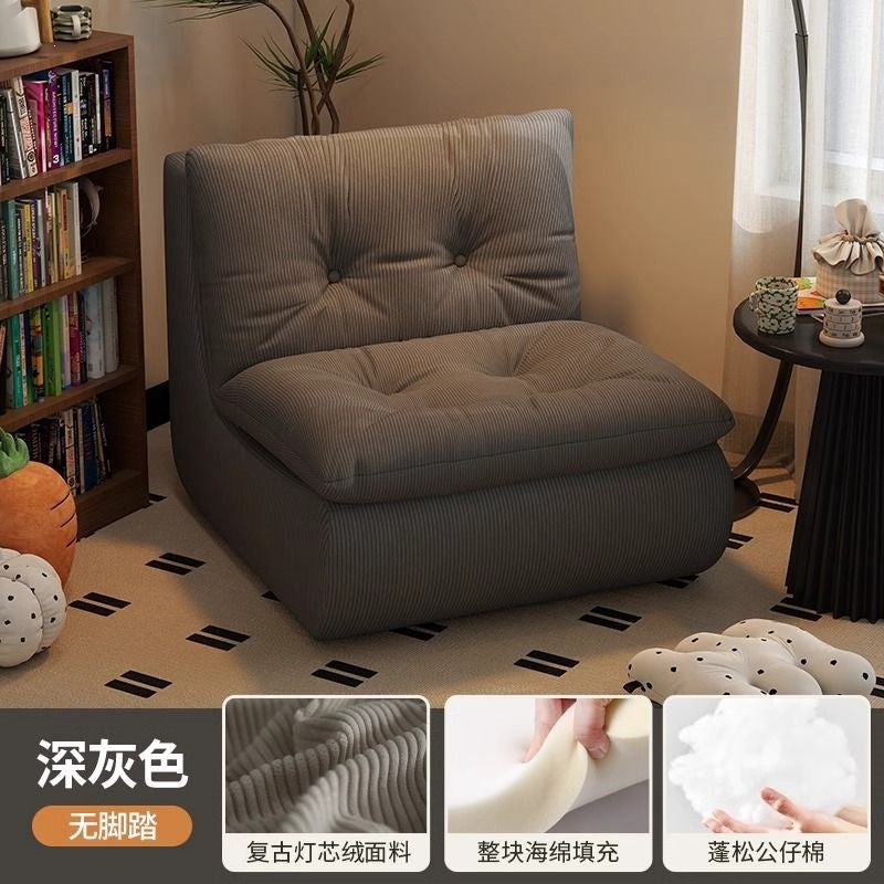 Lazy sofa can lie down and sleep in small apartment for home popular single sofa balcony casualretro square back chair