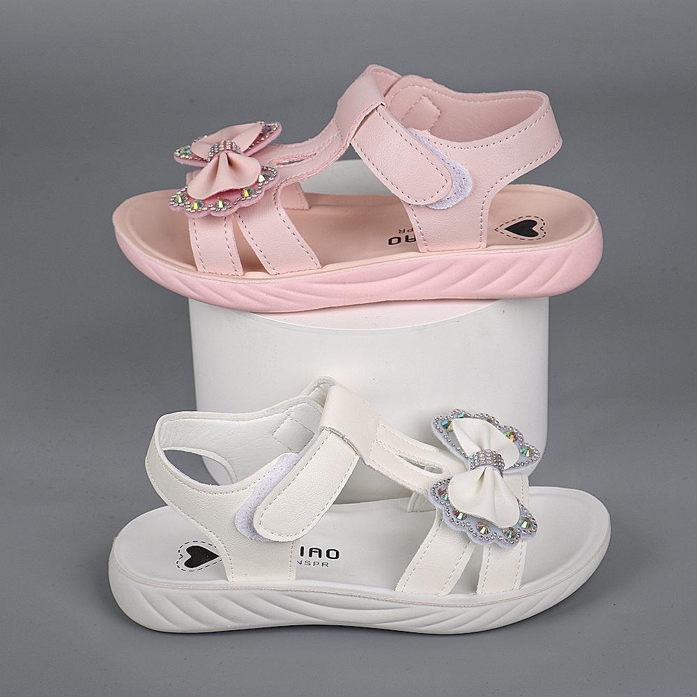 Girls sandals breathable new girls middle school and older children open-toed beach shoes 2025 soft-soled summer princess classmate