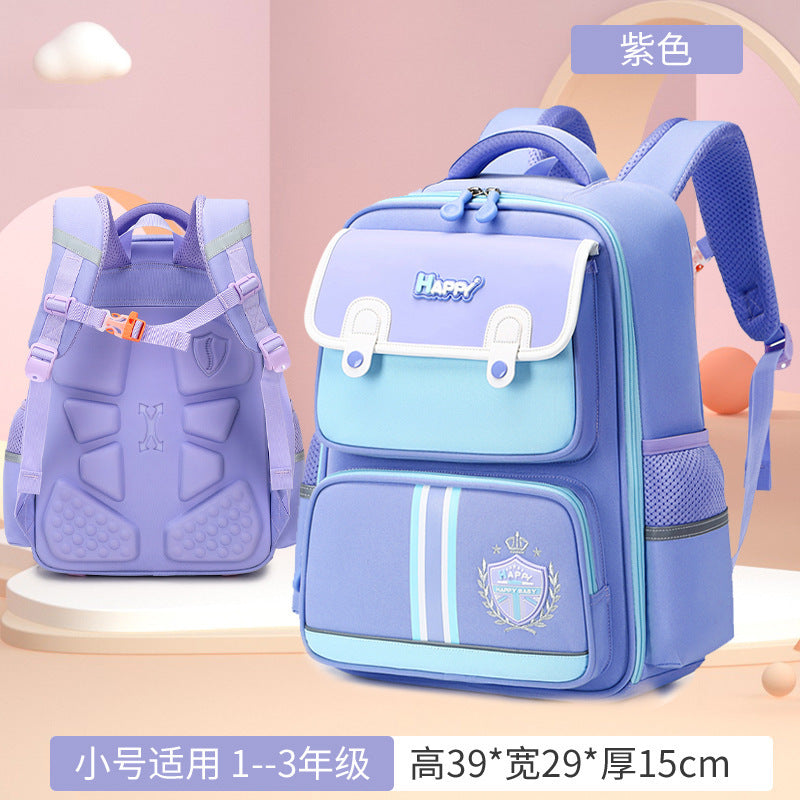 New primary school schoolbag, boys' first to fourth, fifth and sixth grades, boys and girls, lightweight spine protection and burden reduction, large-capacity backpack