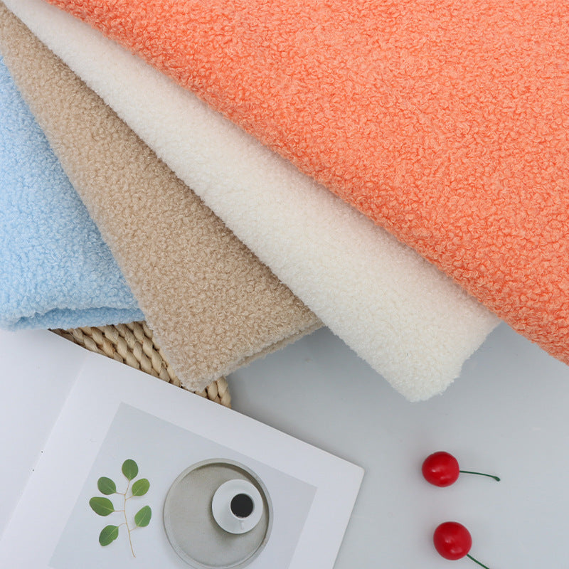 Small teddy flannel material circle flannel sofa seat cushion clothing shoes and hats home textiles plush toy fabric spot wholesale