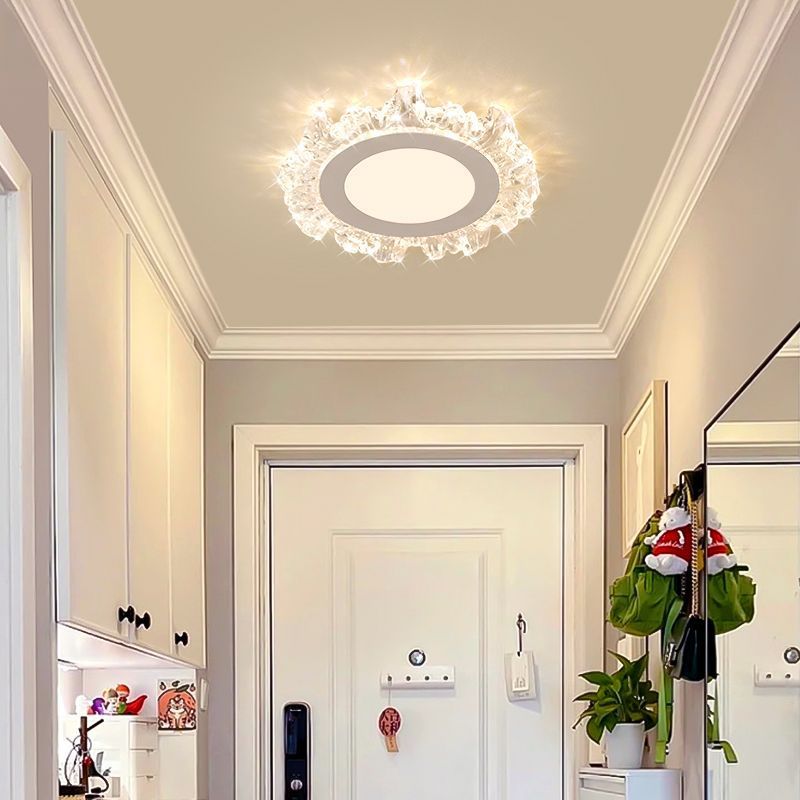 Minimalist ultra-thin aisle corridor light, entryway downlight, led human body induction balcony ceiling light, stairwell light