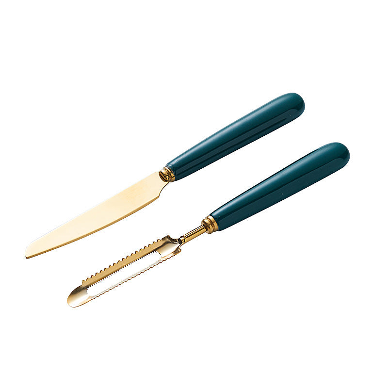 Nordic stainless steel peeling fruit knife creative kitchen gadget mooncake knife fruit peeler melon peeler peeler