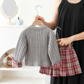 Girls' sweater set - new  autumn/winter collection - cable knit, preppy style, pleated skirt two-piece outfit