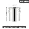 Extra thick sealed barrel 201 stainless steel rice barrel insect-proof and moisture-proof rice barrel for home rice storage barrel soup barrel flour barrel oil tank