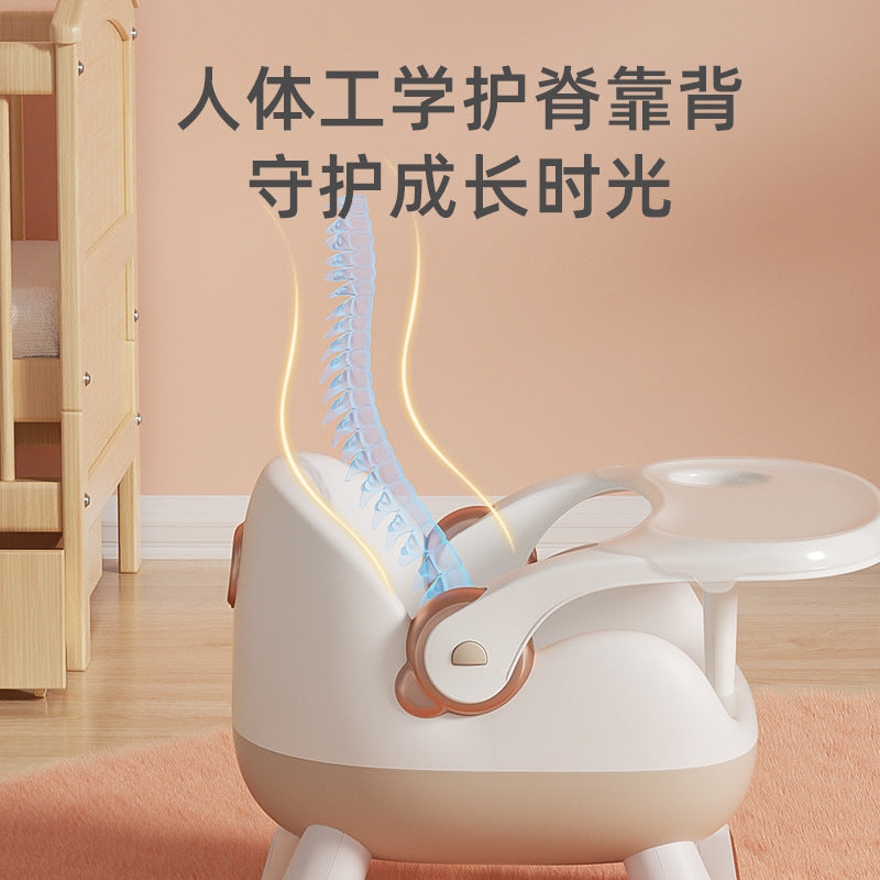 Baby dining chair Multifunctional children's calling chair, one chair dual-purpose detachable plate for eating and feeding Children's dining chair