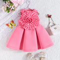 hot-selling girls' summer sleeveless princess dress with oversized floral ruffle detail (european & american style)