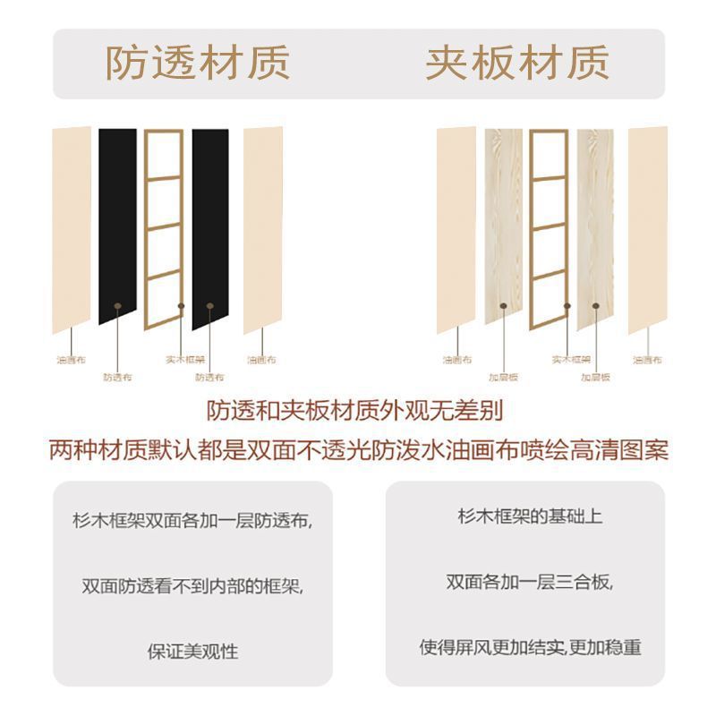Screen partition living room folding mobile entrance facing the door modern simple bedroom entrance blocking light luxury high-end