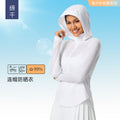Summer cooling sun protection clothing for women - uv protection, slimming waist design, concealable hood, outdoor sun protection jacket dss098