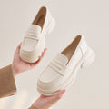Thick sole preppy british style loafers women's 2025 new spring and autumn slip-on mary jane loafers flats