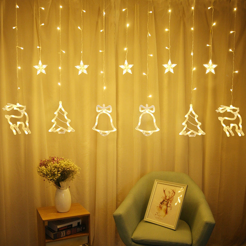 Christmas lighting led lights string star lights room dormitory arrangement holiday decoration string lights deer curtain lights