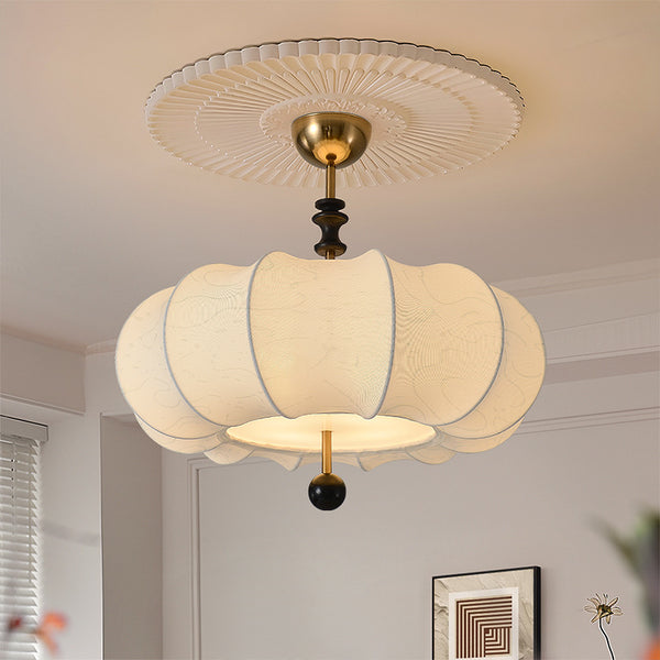 French medieval bedroom fabric chandelier restaurant bar Nanyang new feeling Zhongshan retro master bedroom chandelier homestay lamp