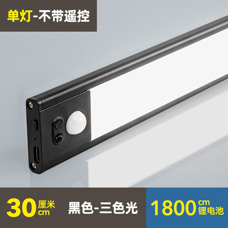 Remote control led cabinet light strip - rechargeable sensor light for wine cabinets, display cabinets, wardrobes, and hallways - self-adhesive, sensor-activated, wireless