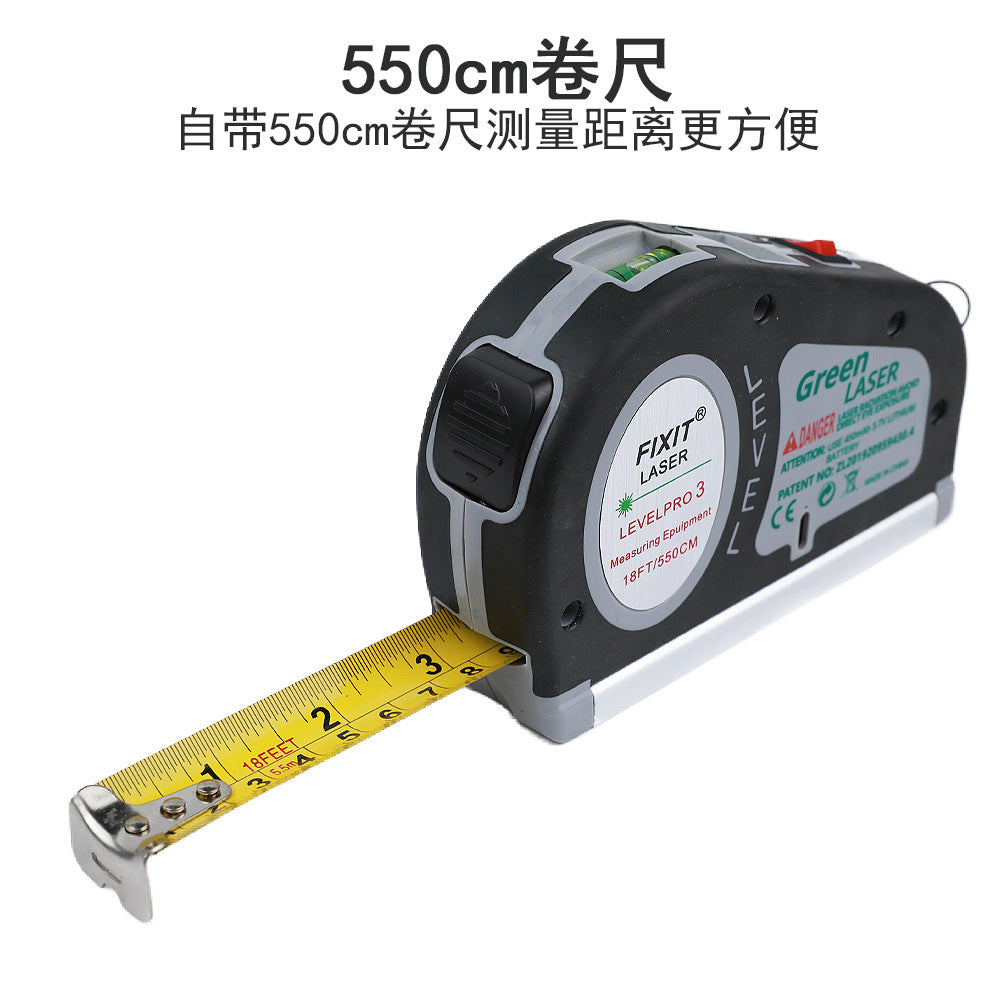 Green Light Level Leveler Multifunctional Cross Tape Measure Thrower Laser Infrared Thrower Thrower Thrower Tool