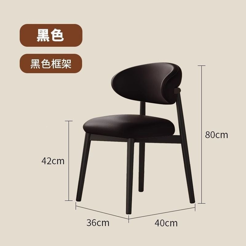 French cream solid wood dining chair for home modern casual dining table chair accessible luxury designer restaurant back chair
