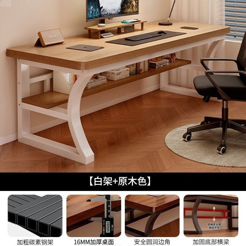 Computer desk desktop gaming table home with storage shelf office desk chair simple desk bedroom study writing desk