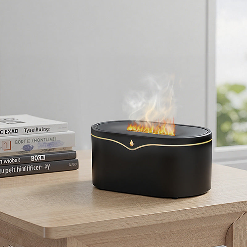 3d simulated flame aroma diffuser - desktop usb mini ultrasonic essential oil automatic scent diffuser and humidifier for home use